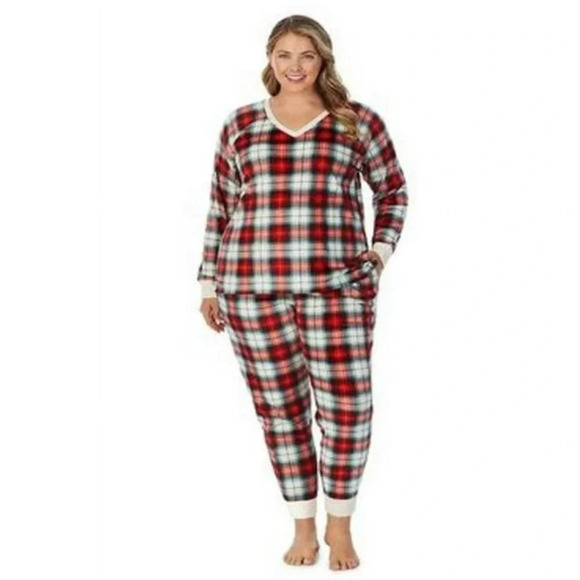 Cuddl duds velour fleece Christmas pajama set size xl extremely cozy and soft! - Picture 1 of 3